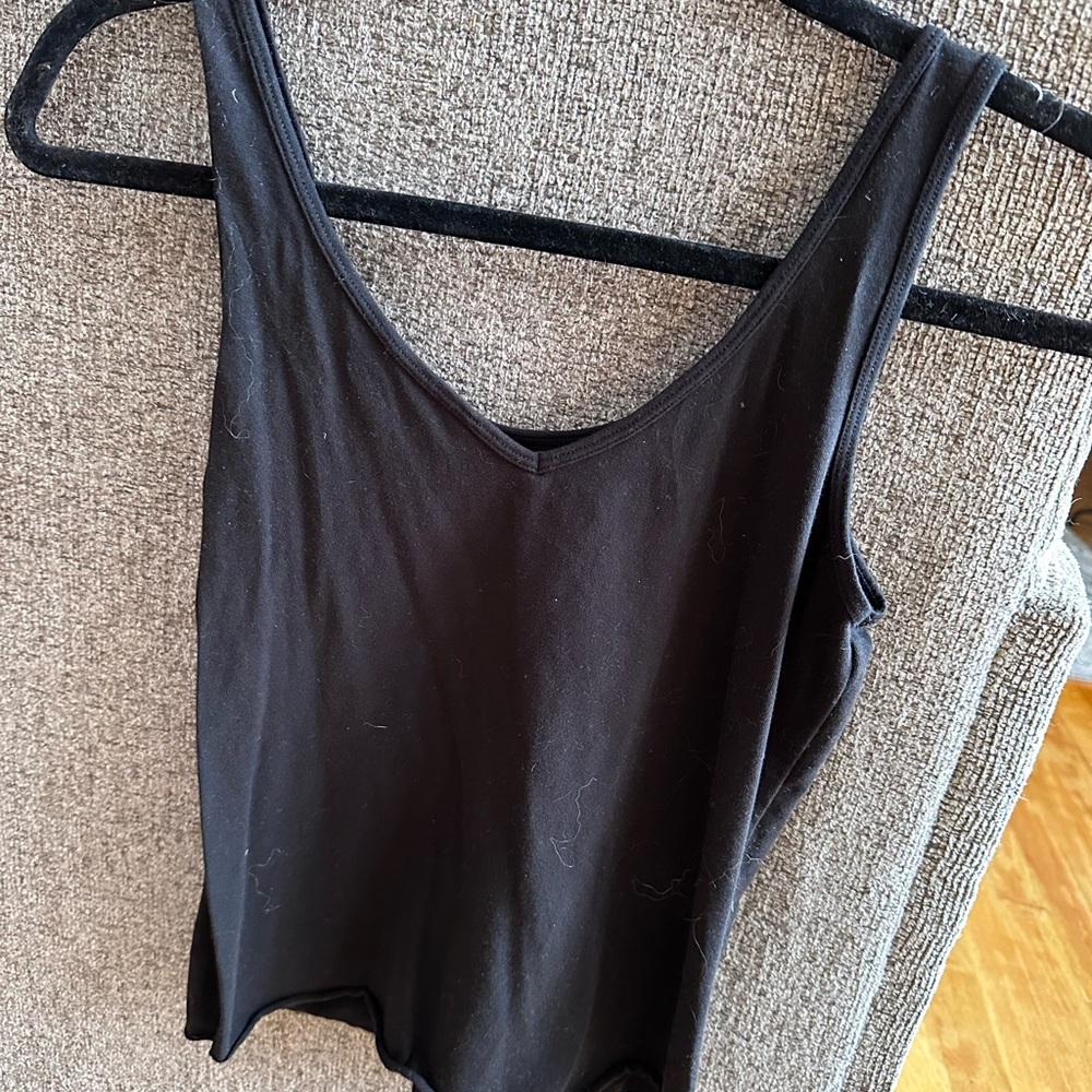 Black Sleeveless Tank Top